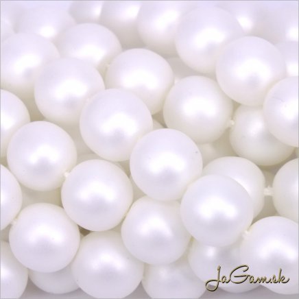 Voskované perly 12mm biela matná 70502, 8 ks (č.33_70502)